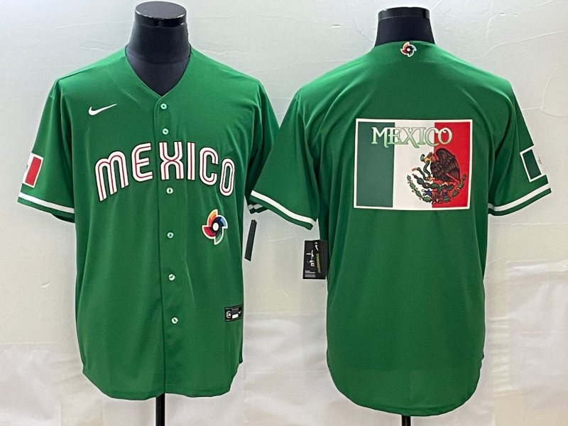 Men 2025 MLB world cup Mexico green Nike jersey 014->detroit lions->NFL Jersey